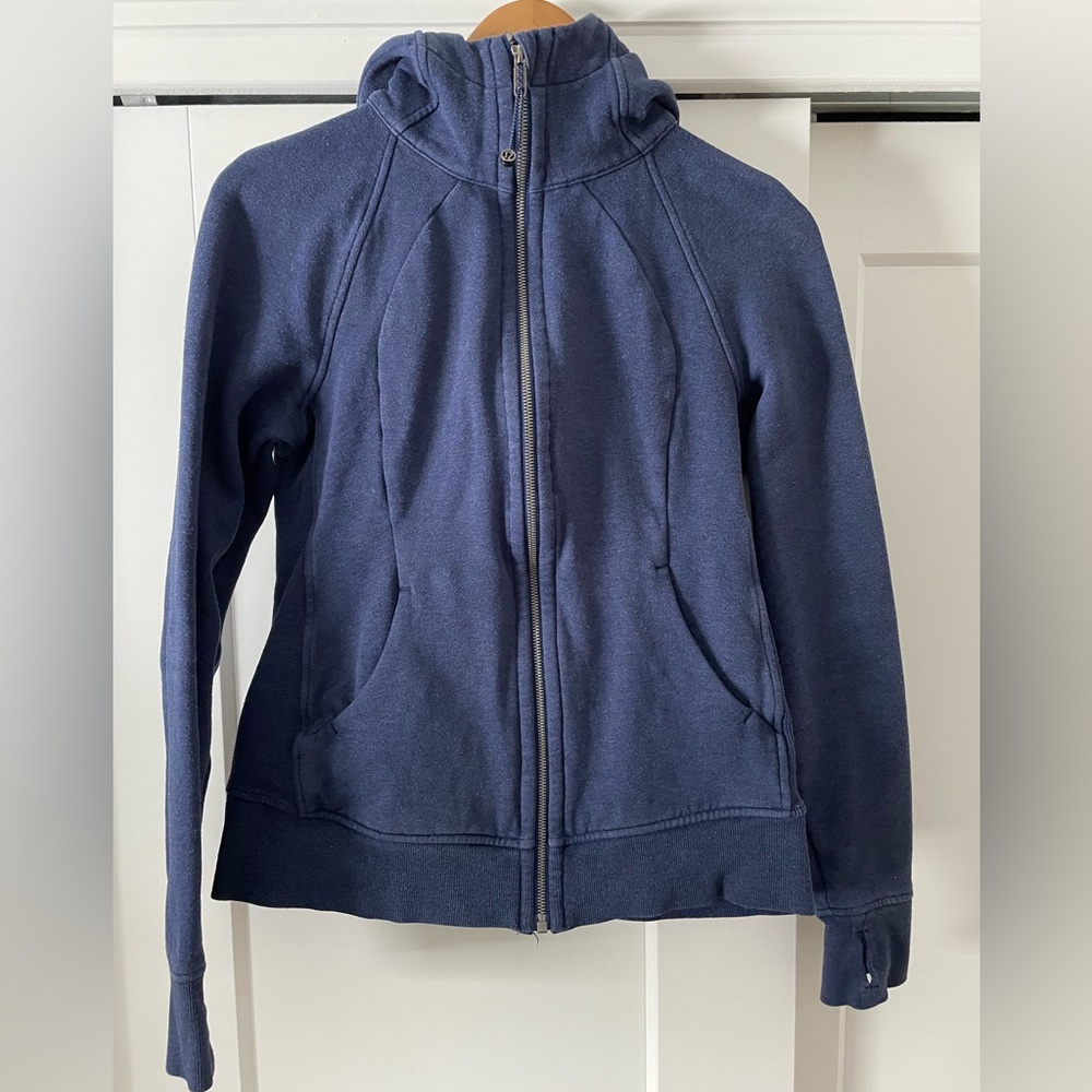 Lululemon Scuba Full-Zip Hoodie (Size 8, Navy Blue)